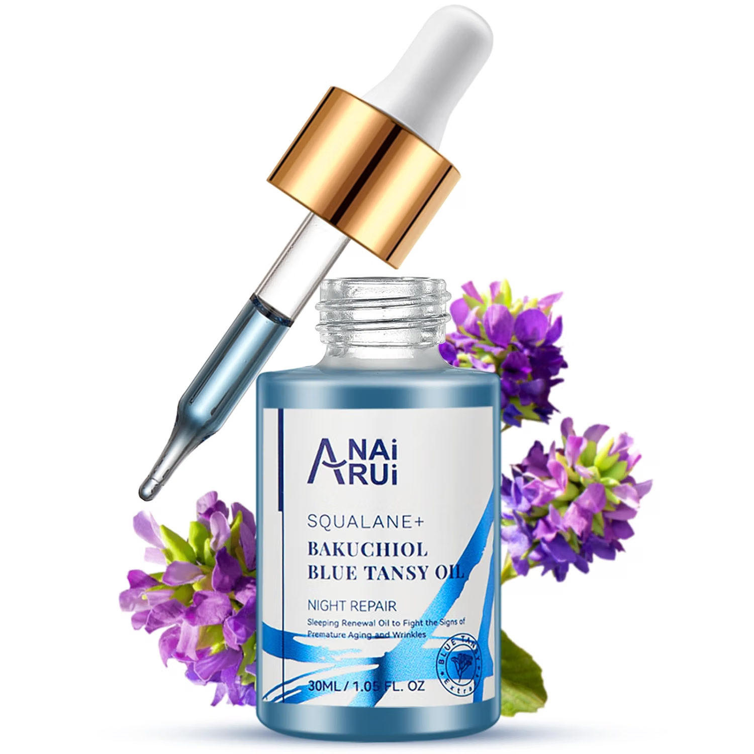 The best cheap calming bakuchiol face oil by ANAI RUI 2026 on a white background