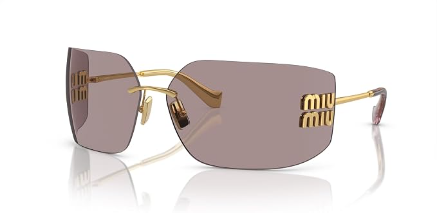 The best Y2K shield sunglasses by Miu Miu 2026 on a white background