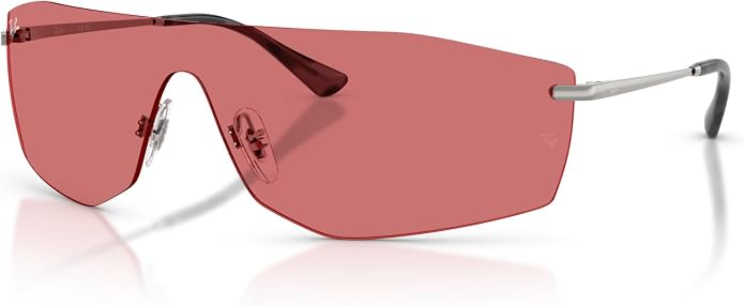 Red sunglass lenses for snow and trail riding, a 2026 lens color example