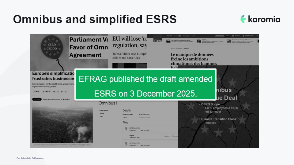 on 3 December 2025, EFRAG published the draft amended ESRS