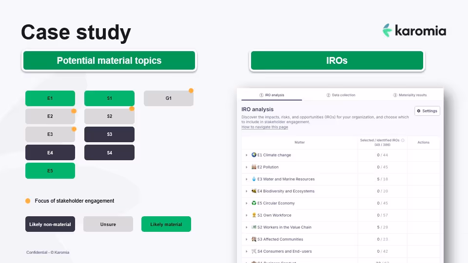 case study simplified double materiality assessment