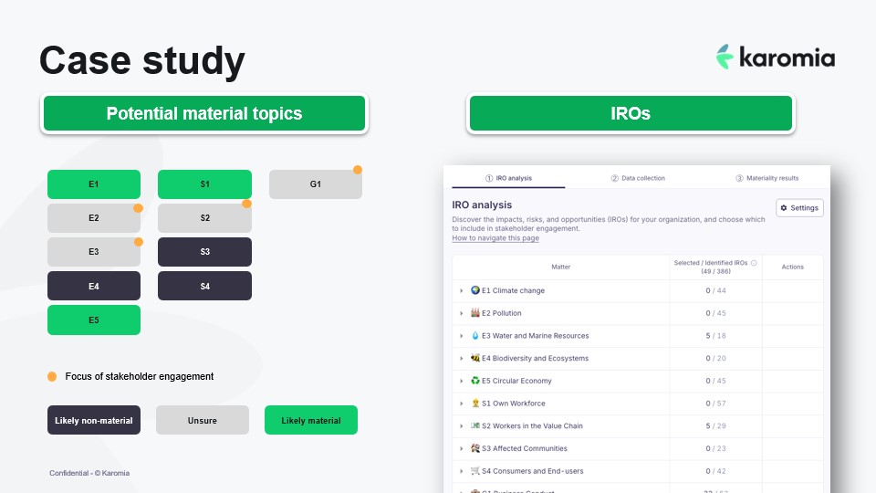 case study simplified double materiality assessment