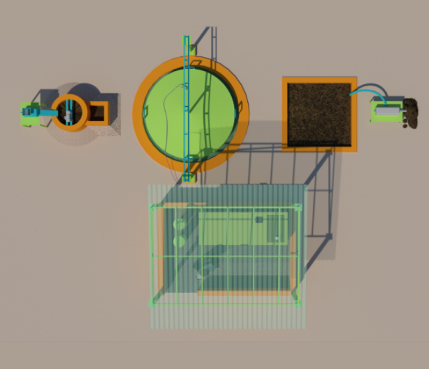 3d Model of Biogas Unit