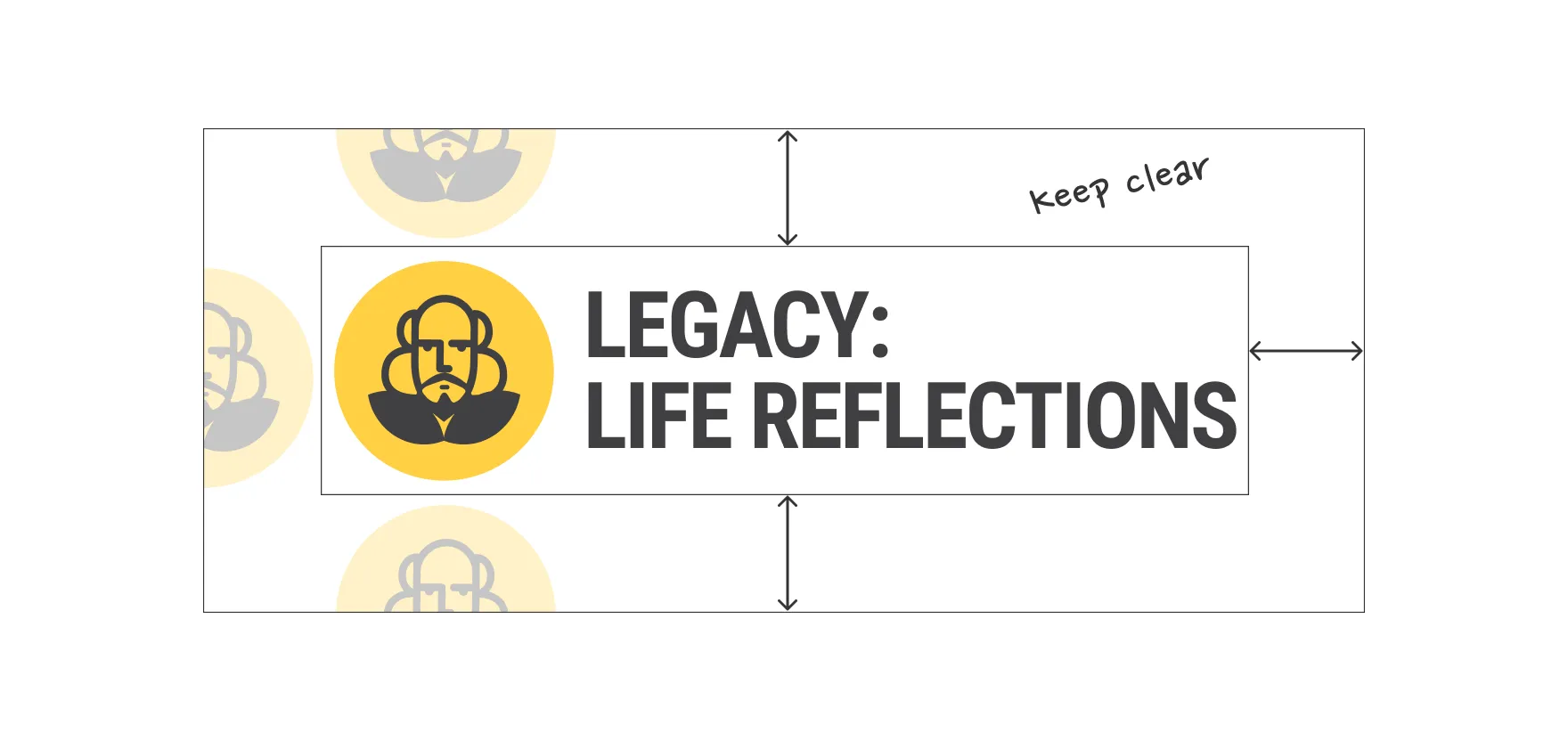 Legacy: Life Reflections logo with with Shakespeare icon