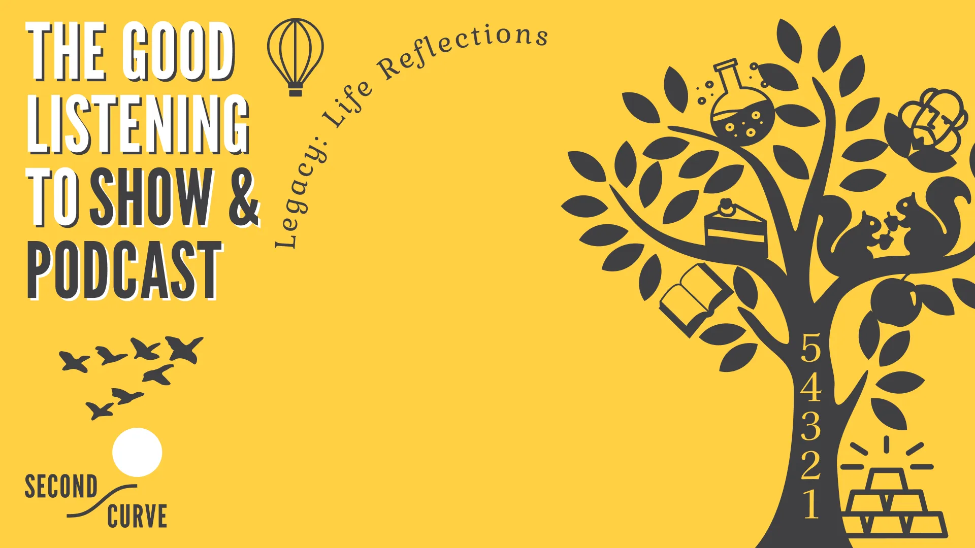 Legacy: Life Reflections podcast background with a tree representing life and growth