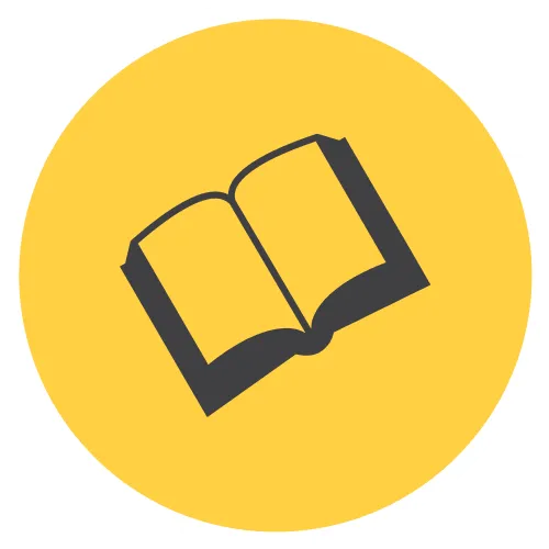 An icon of an open book, representing the Good Books podcast where authors share their stories