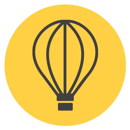 An icon of a hot air balloon, representing the Bristol Voices show where Chris hears locals stories