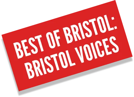 Red banner highlighting Best of Bristol Voices event