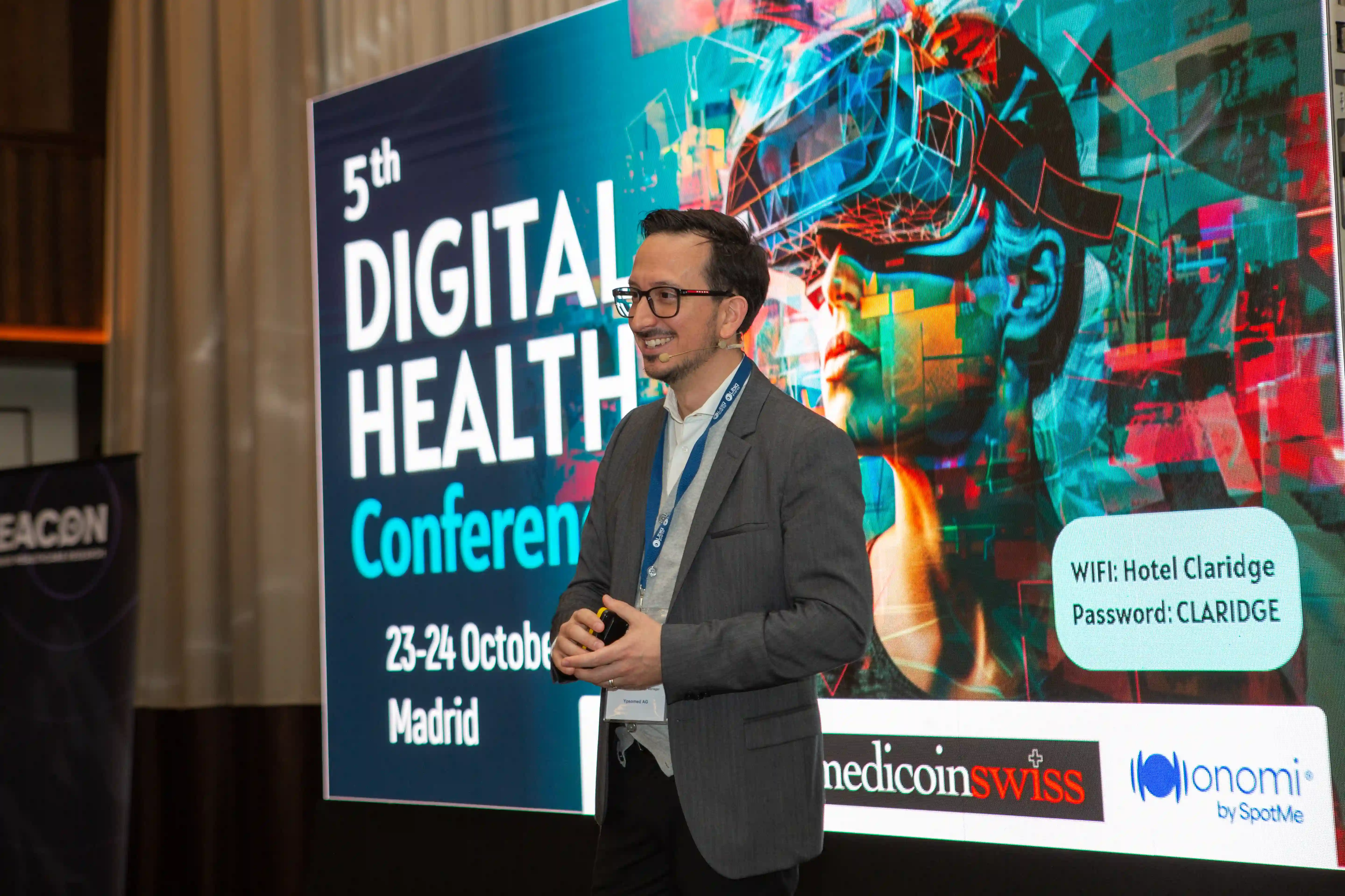 Photo of the speaker at the 5th Digital Health Conference