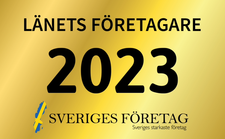 Länets företagare 2023 certifikat av svergies företag.