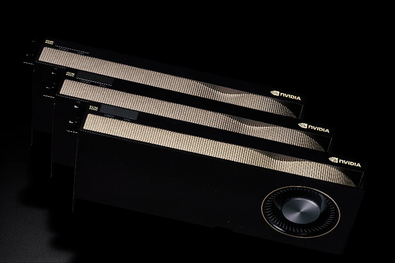 NVIDIA RTX 6000 PRO BLACKWELL GPU IN A STACK OF 3