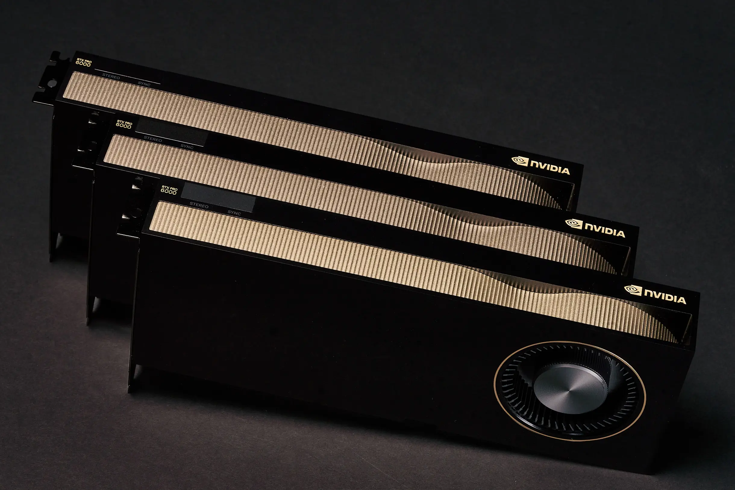 NVIDIA RTX 6000 PRO BLACKWELL GPU IN A STACK OF 3