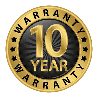 10 year guarantee logo