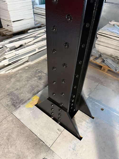 close up of black fire resistant top coat in eggshell