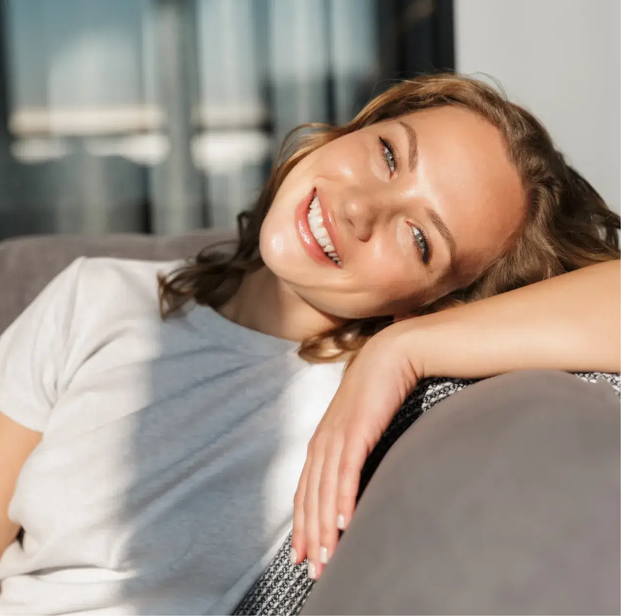 Woman smiling