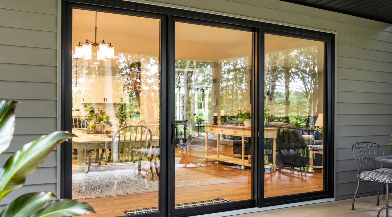 Sliding Glass Patio Doors In Modern Living Room