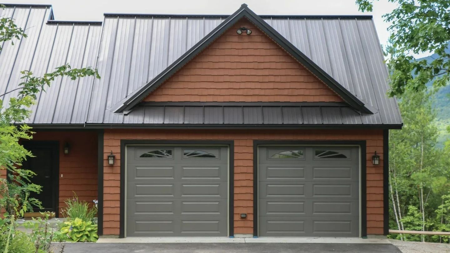 House with Double Garage Doors