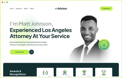 Webflow template page