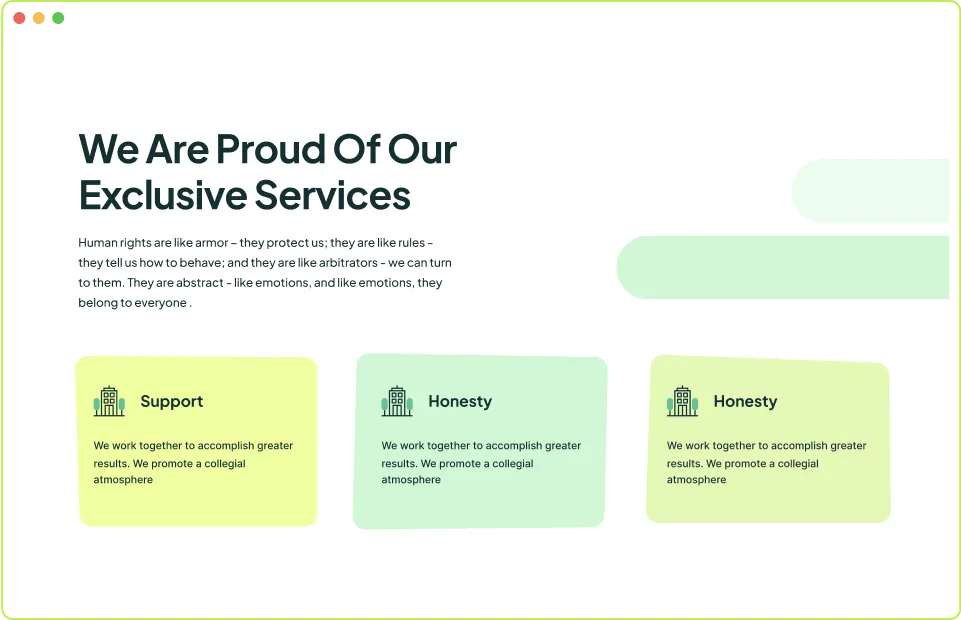 Webflow template page
