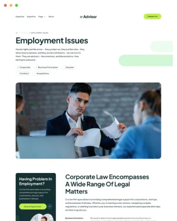 Webflow template page