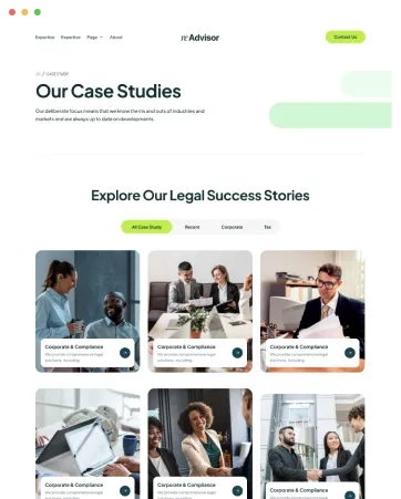 Webflow template page