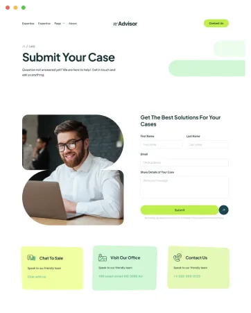 Webflow template page