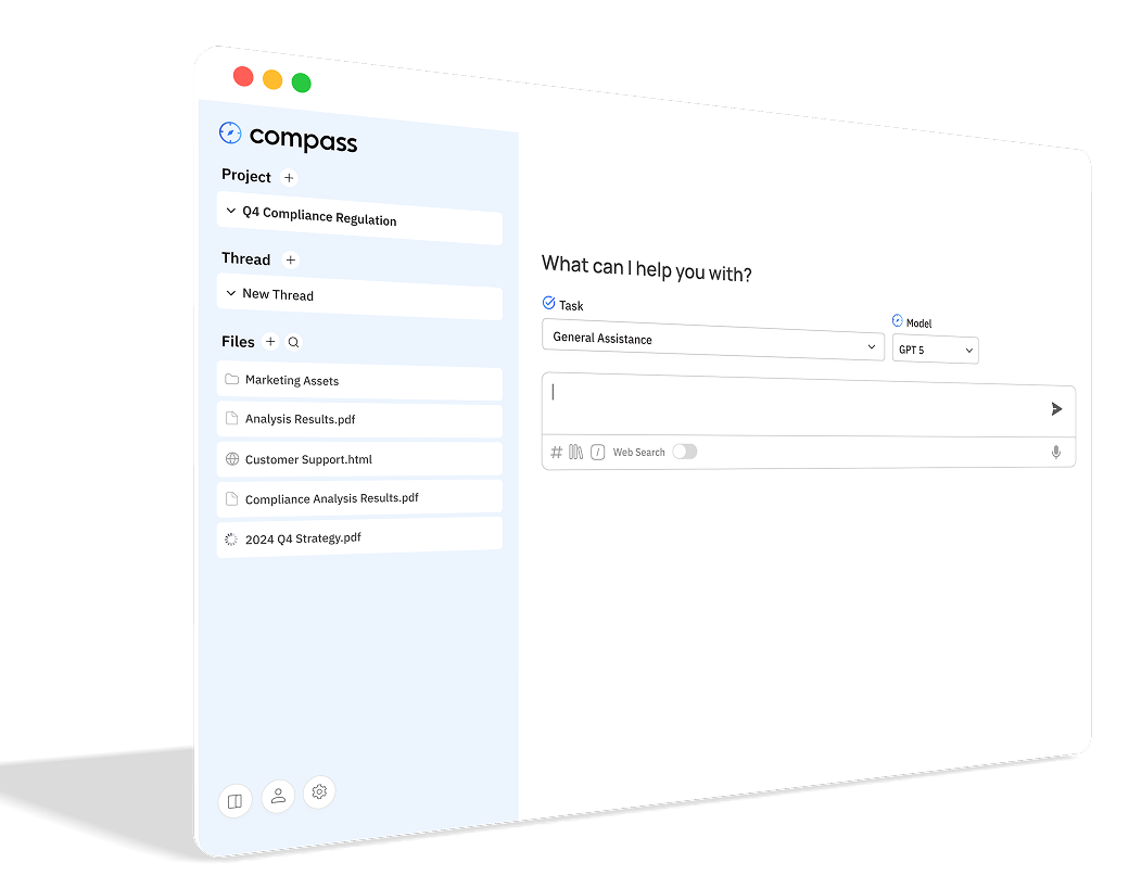 Compass AI product mockup