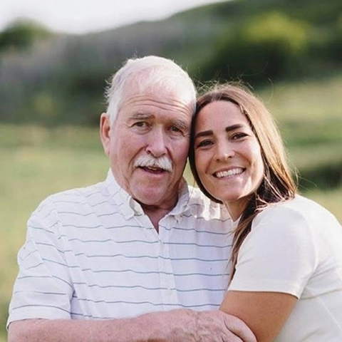 Pam with her dad Fred