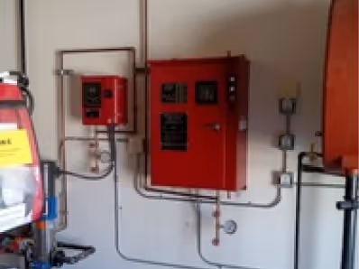 Installed monitoring panels.