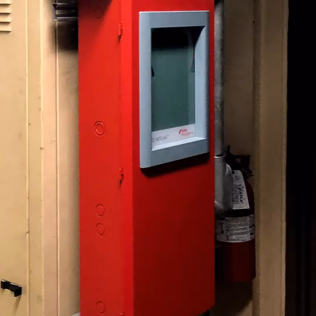 An installed monitoring panel.