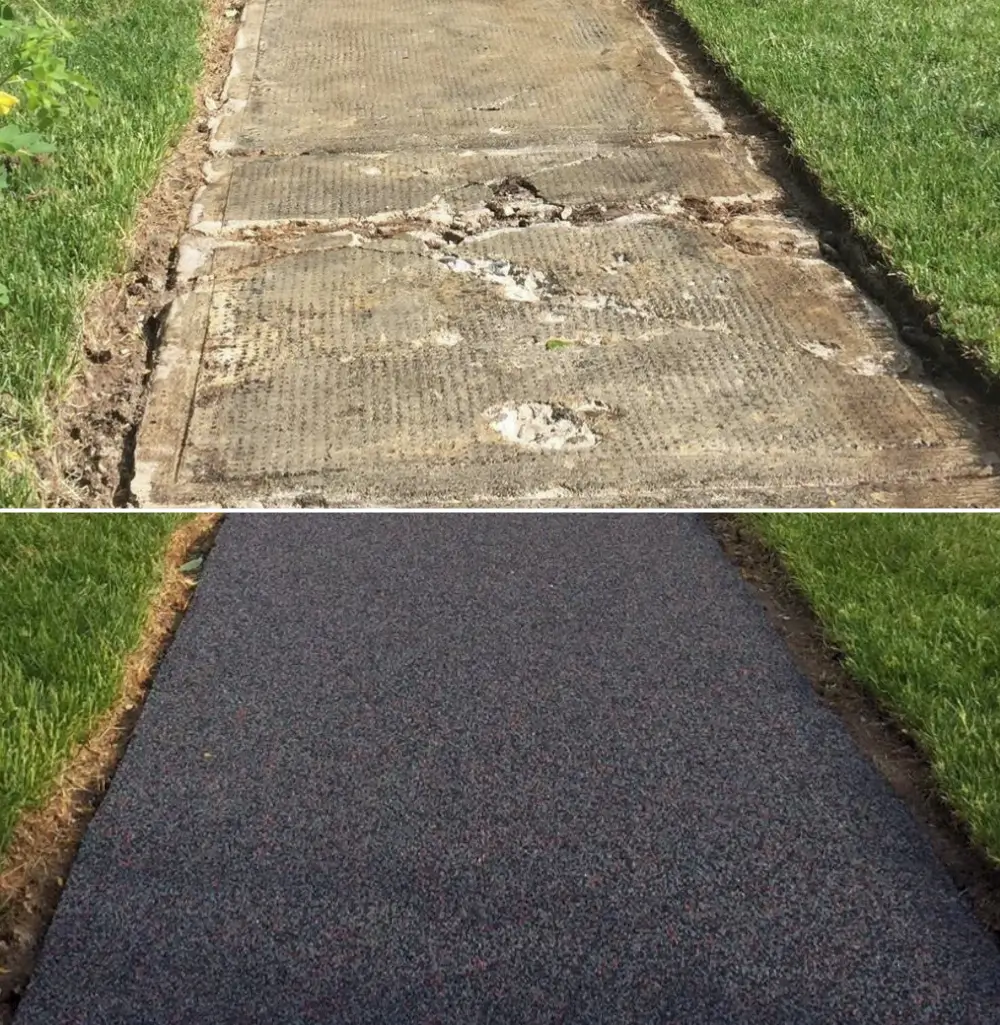 before and after concrete resurfacing