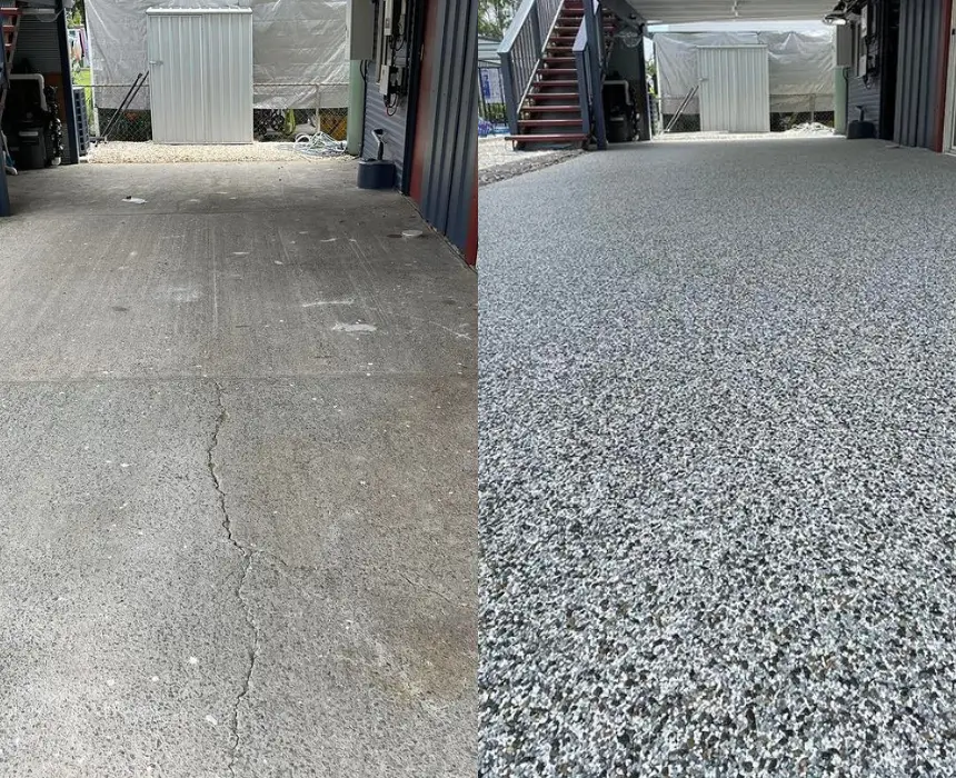 Concrete Resurfacing before and after