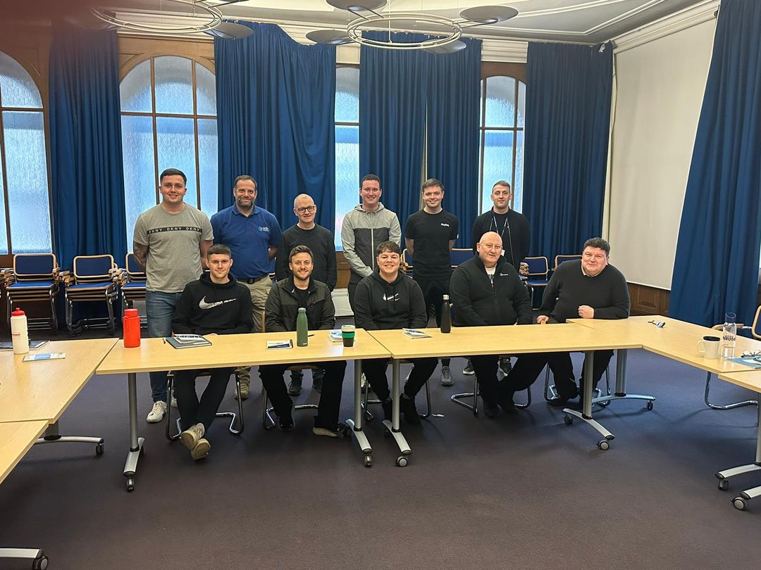 Group of first aid learners on an on-site course