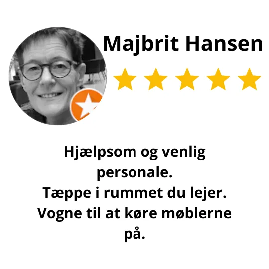 5 stjernet anmeldelse skrevet af Majbritt om Nyborg Møbelhotel