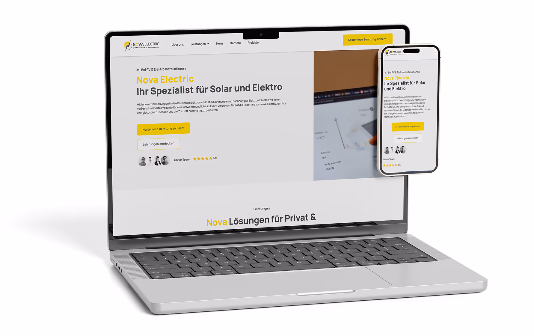 Webseite für Elektriker