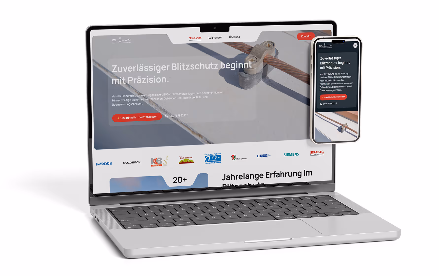 Webseite für Elektriker