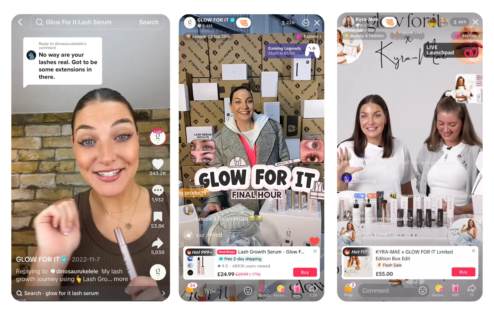 A woman holding a tube of lip gloss.