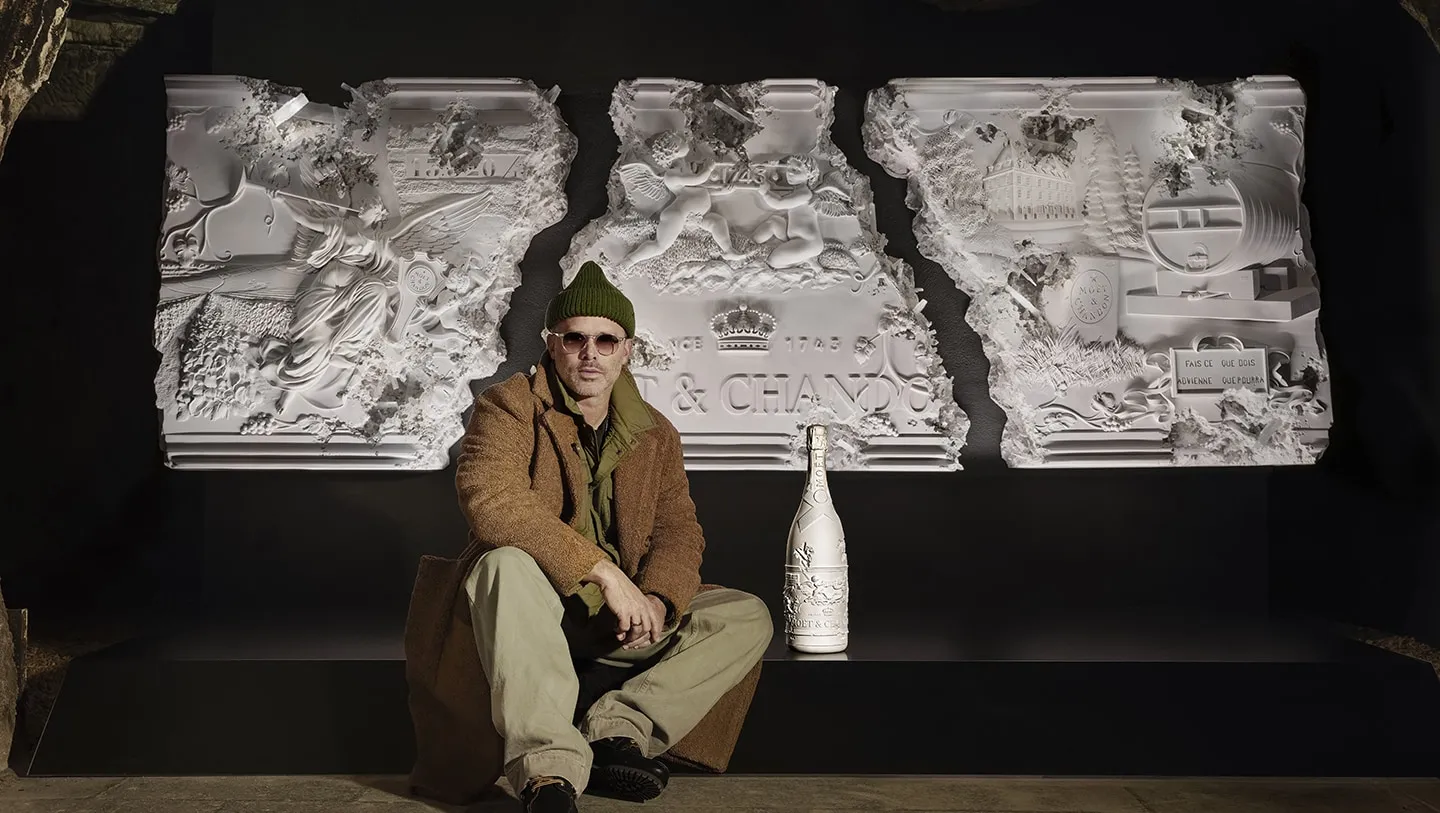 Moët & Chandon x Daniel Arsham: When Art Collects Champagne