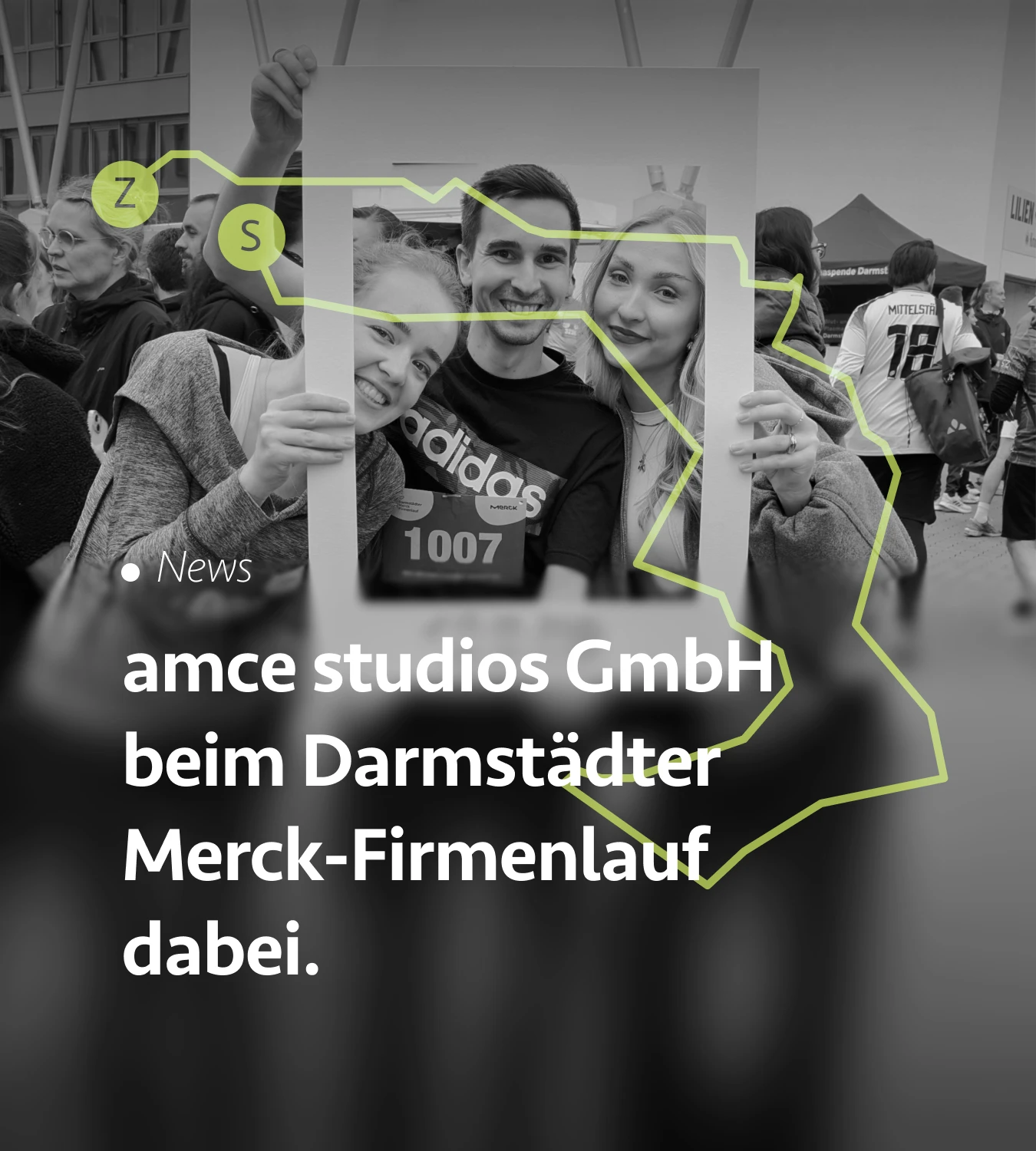 amce studios GmbH beim Darmstädter Merck-Firmenlauf dabei.