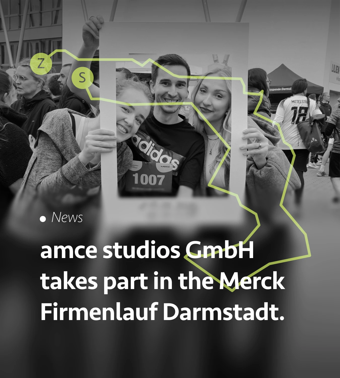 amce studios GmbH takes part in the Merck Firmenlauf Darmstadt.