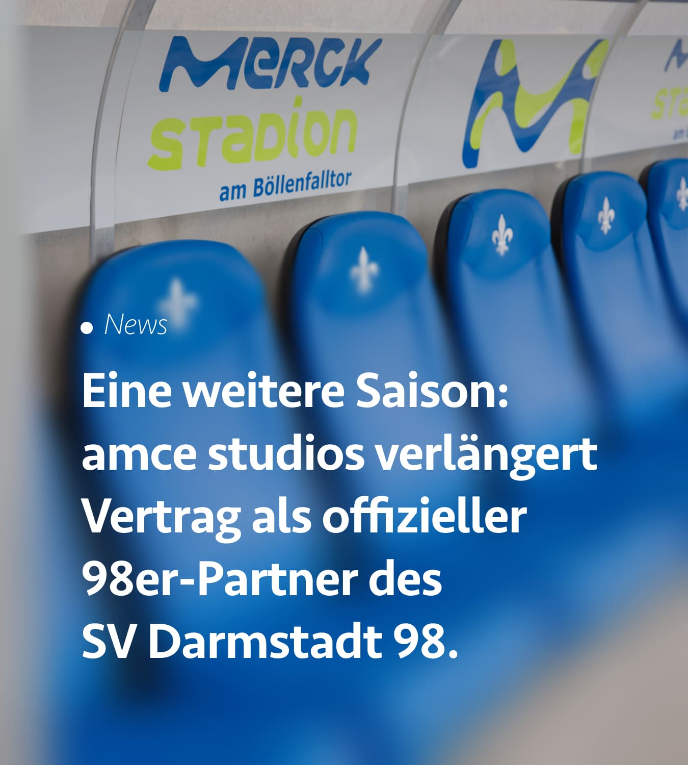 Eine weitere Saison: amce studios verlängert Vertrag als offizieller 98er-Partner des SV Darmstadt 98.