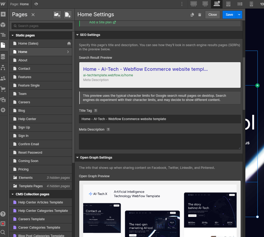 Seo - AI-Tech X Webflow Template