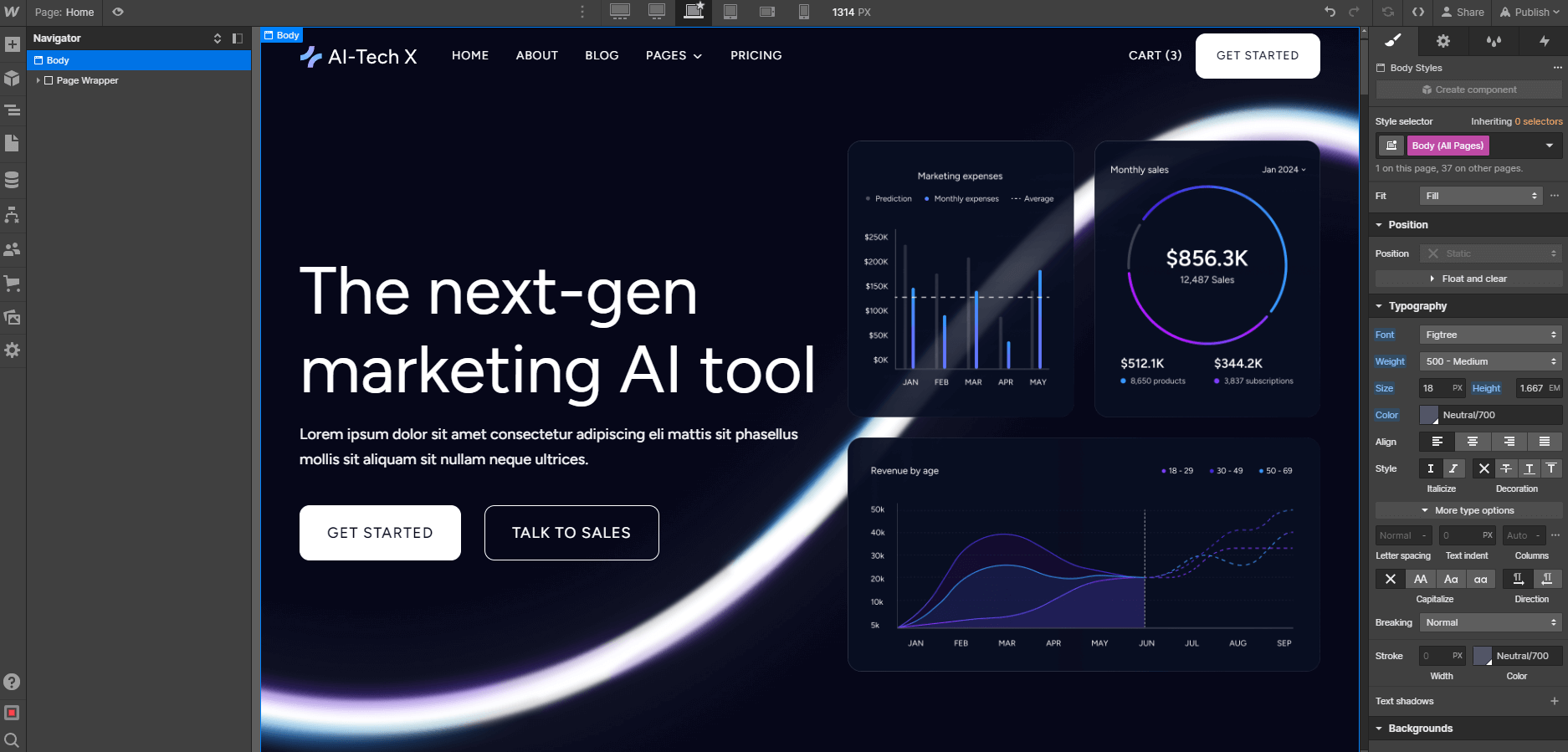 Typography - AI-Tech X Webflow Template