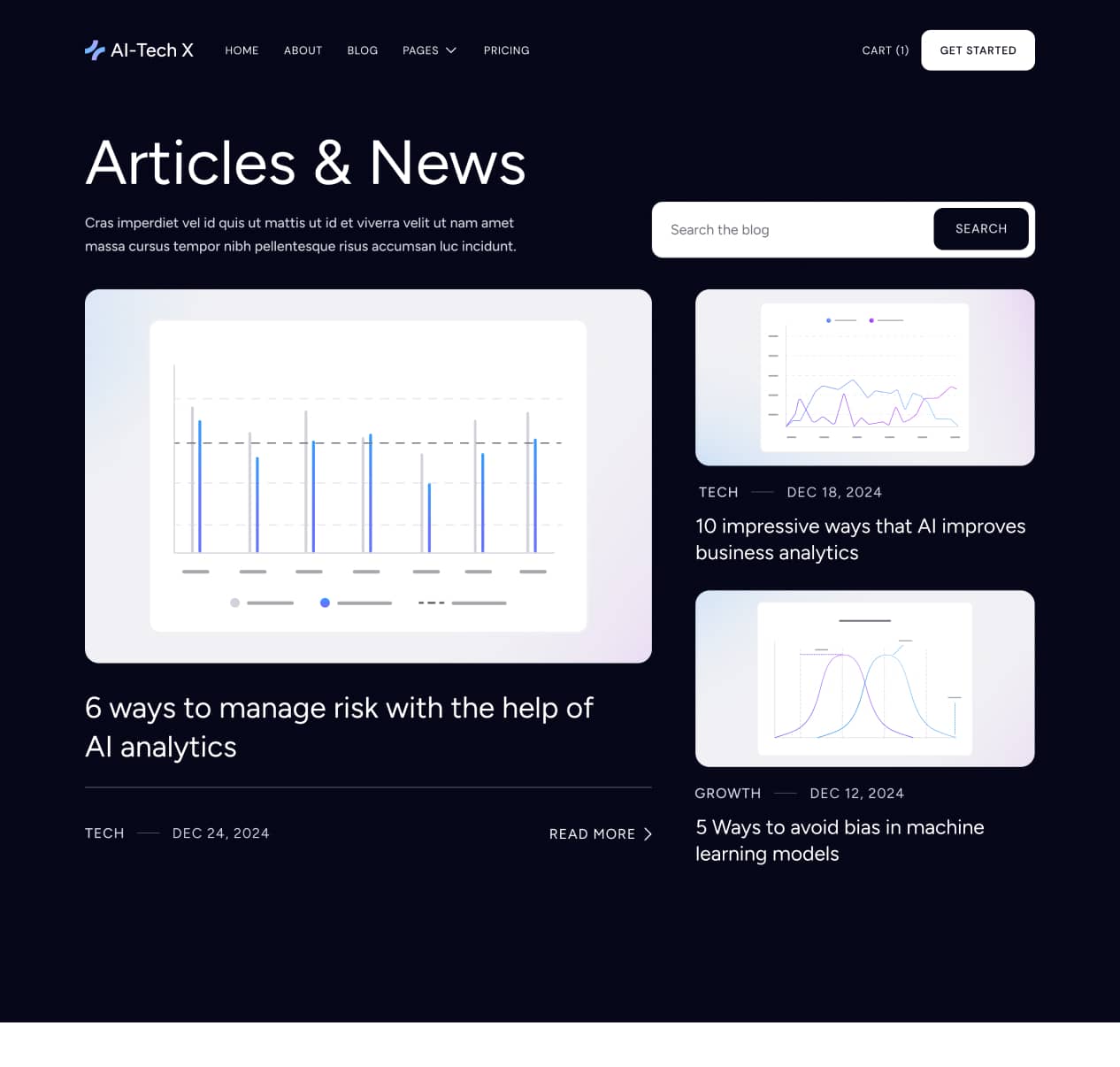 AI-Tech X - Blog Page - Artificial Intelligence Technology Webflow Template