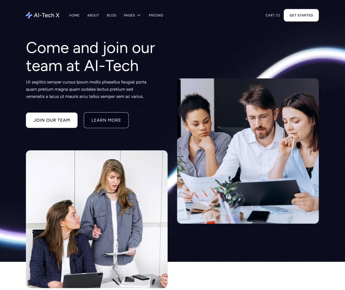 AI-Tech X - Careers Page - Artificial Intelligence Technology Webflow Template