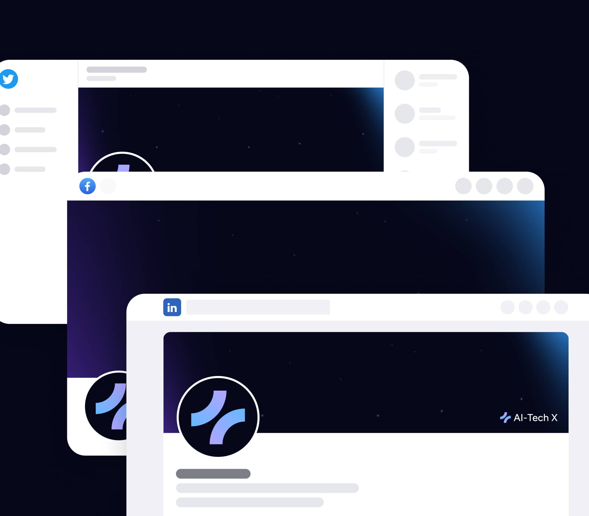 AI-Tech X - Social Media Assets - Artificial Intelligence Technology Webflow Template