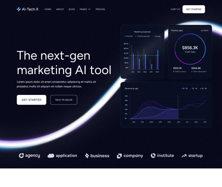 AI-Tech X - Home V1 Page - Artificial Intelligence Technology Webflow Template