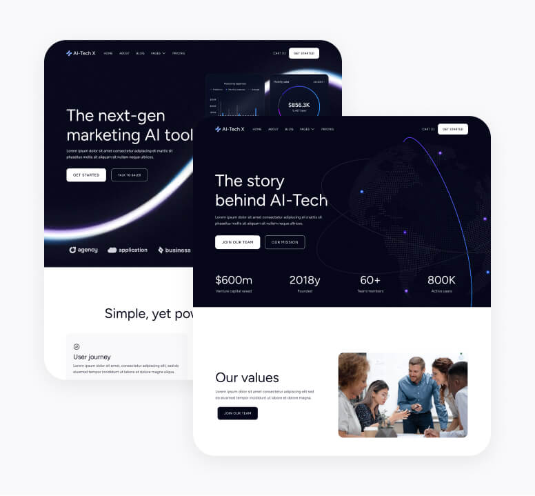 AI-Tech X - Page Included - Artificial Intelligence Technology Webflow Template