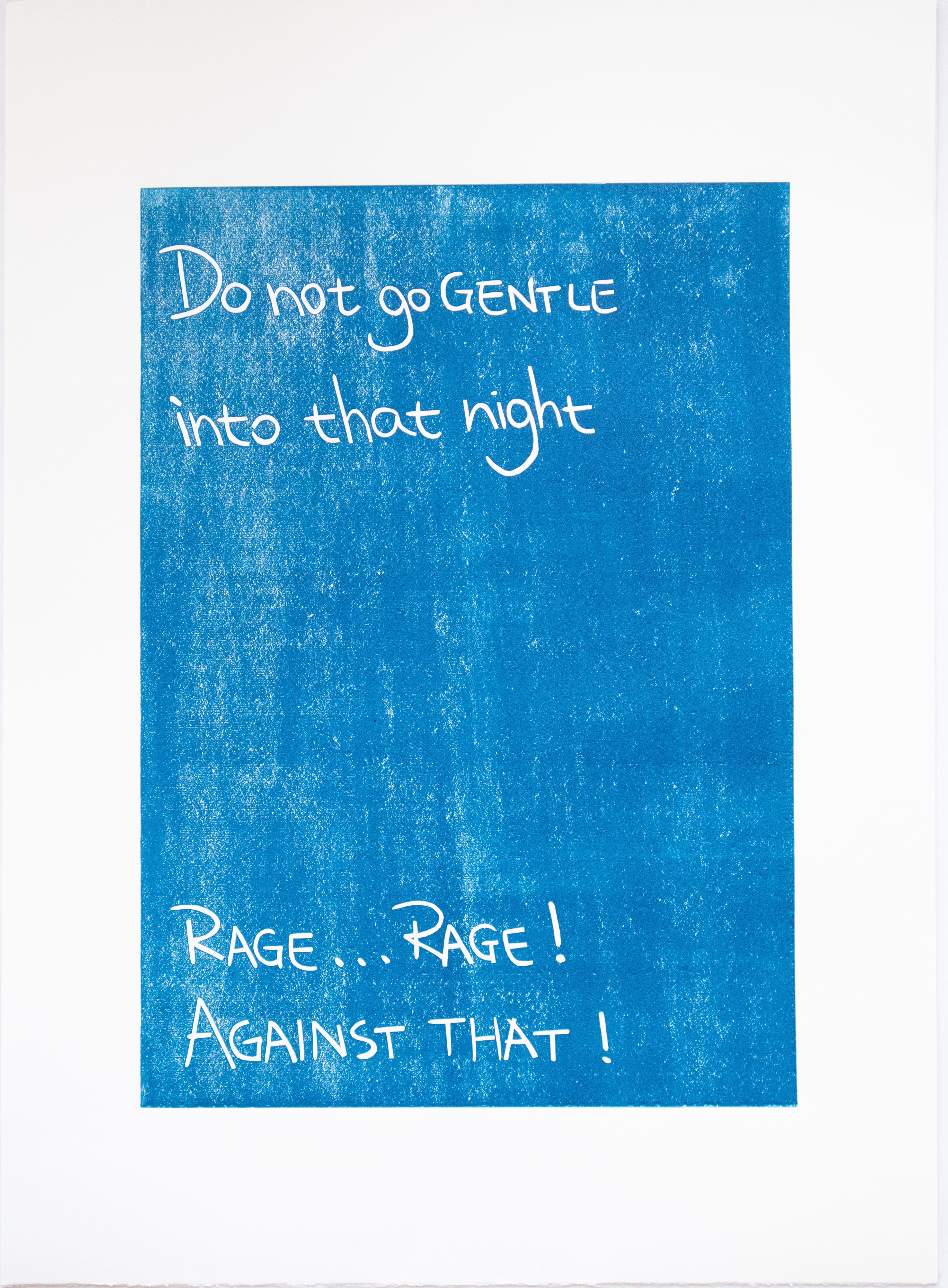 art work printing engraving lithography, do not go gentle into that night, poet