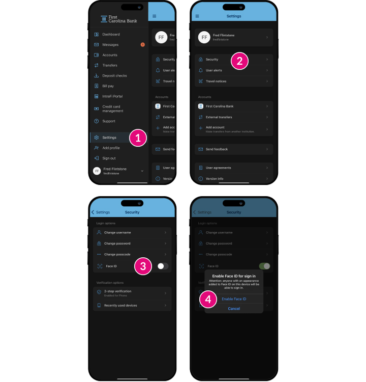 Enabling Touch/Face ID